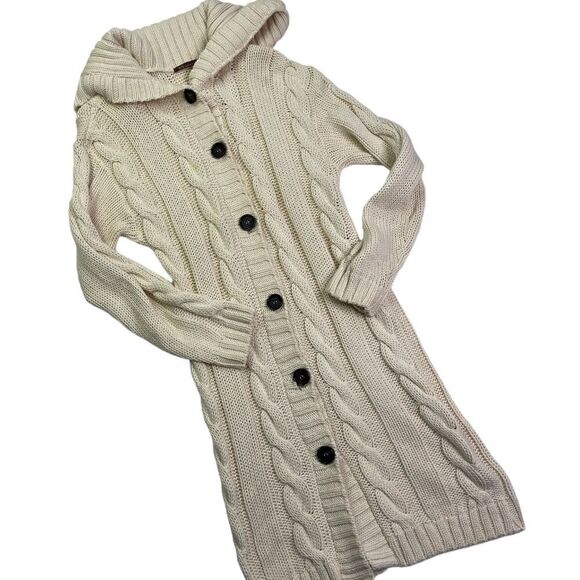 525 America Cable Knit Duster Sweater Dress - Picture 1 of 6